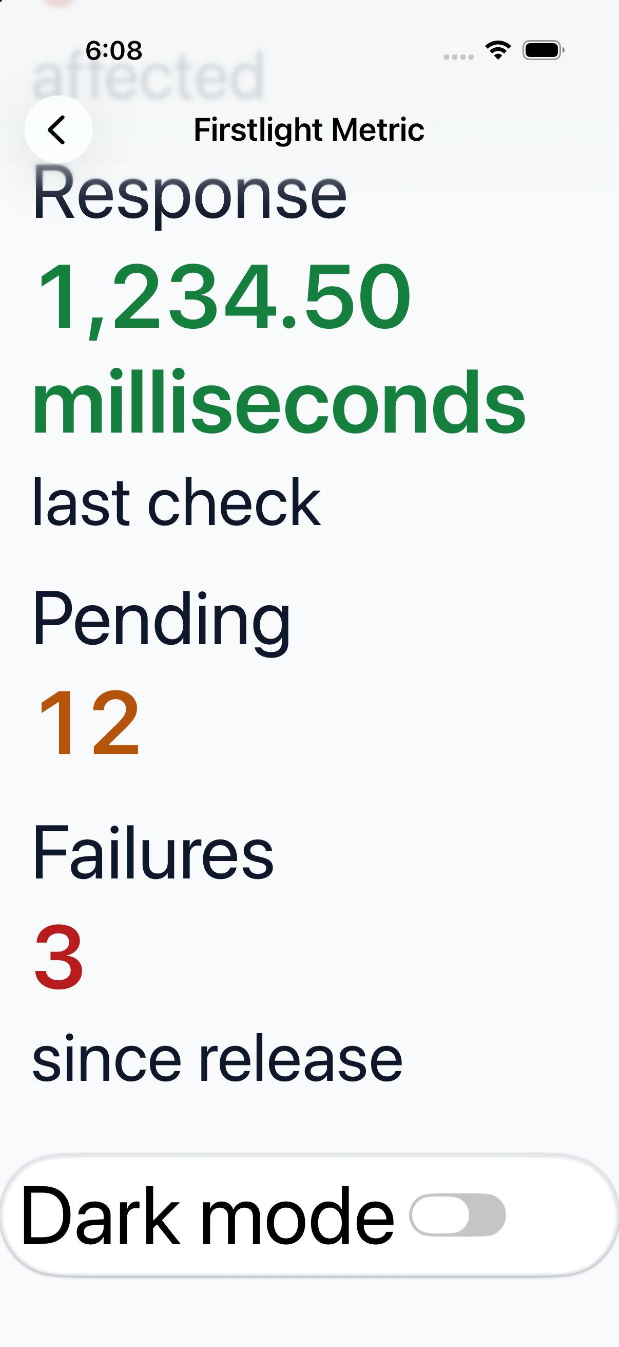 Metric with a wrapped long value on iOS