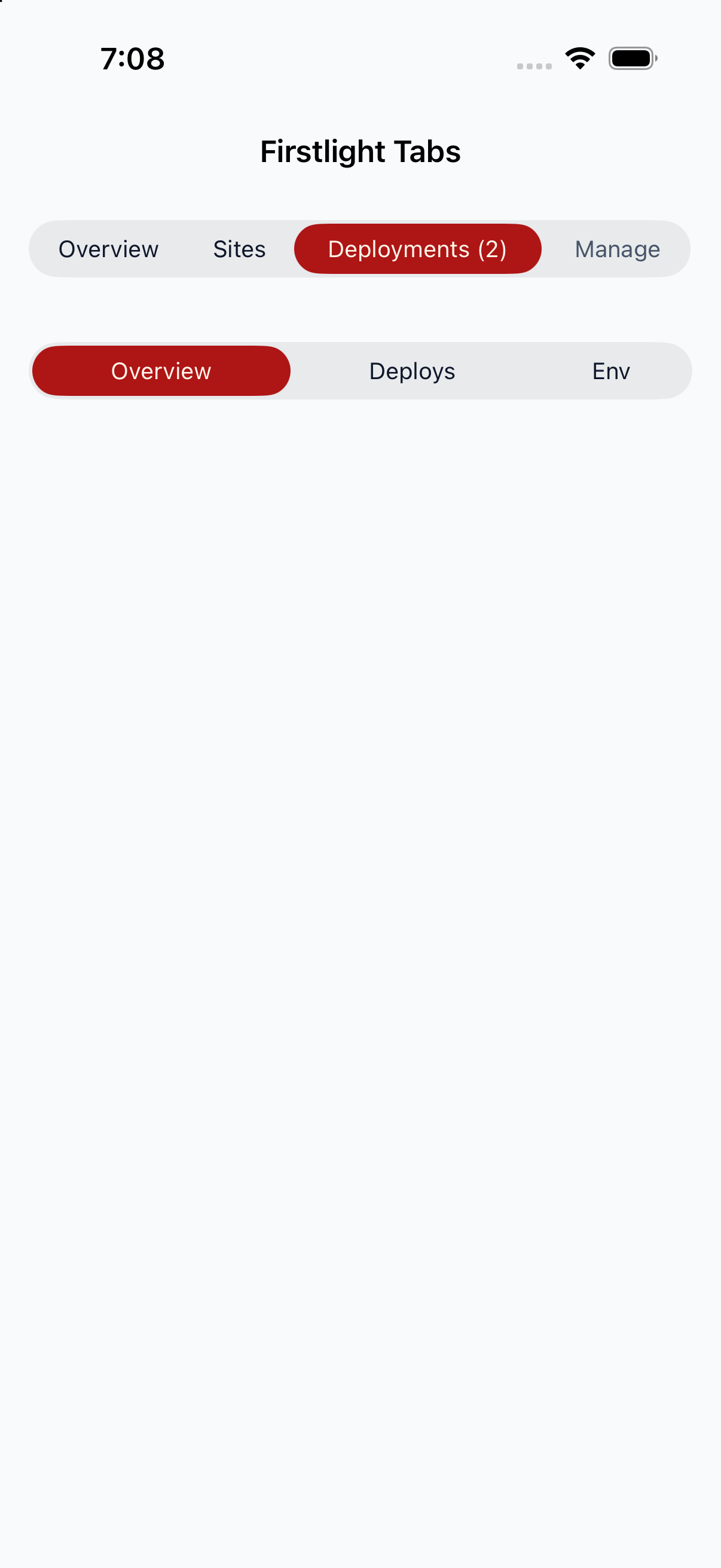 Tabs on iOS in light mode