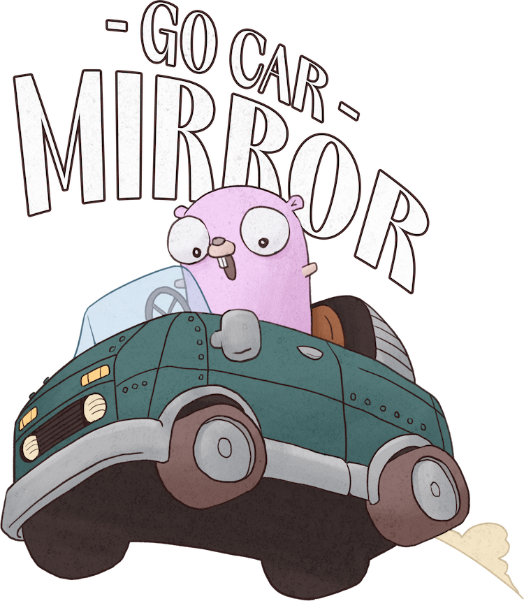 go-car-mirror mascot
