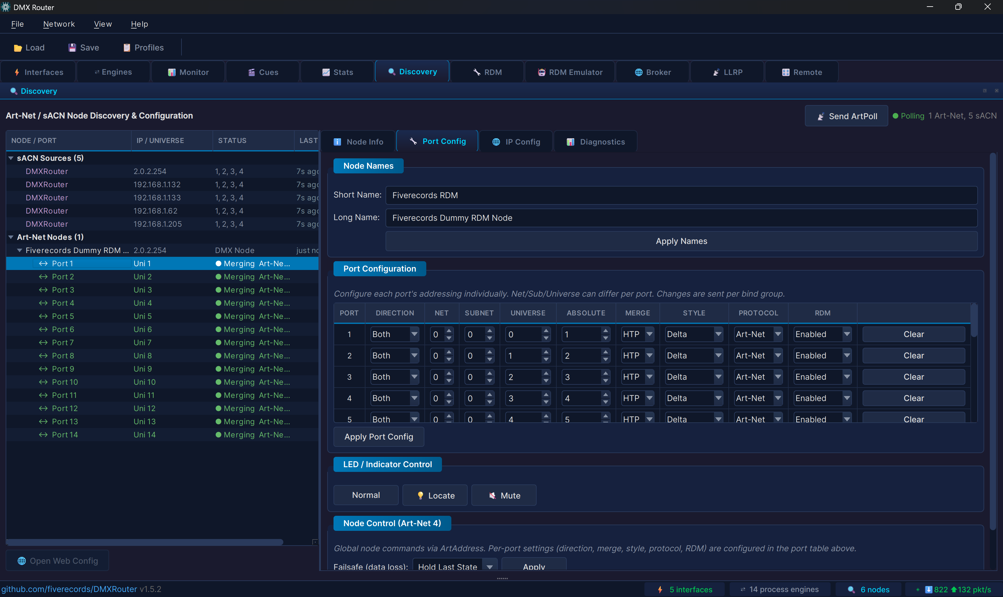 Node config