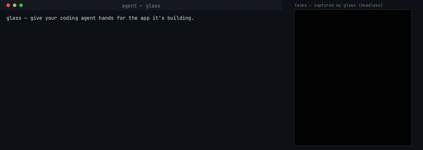 An agent debugging a GTK app under glass