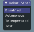 The Robot State panel