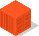 Container deep orange (dark)