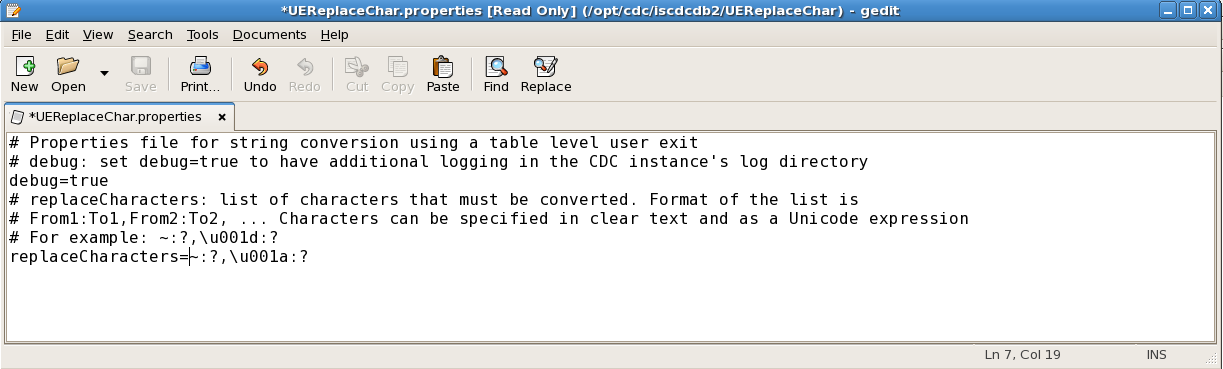 User Exit Properties