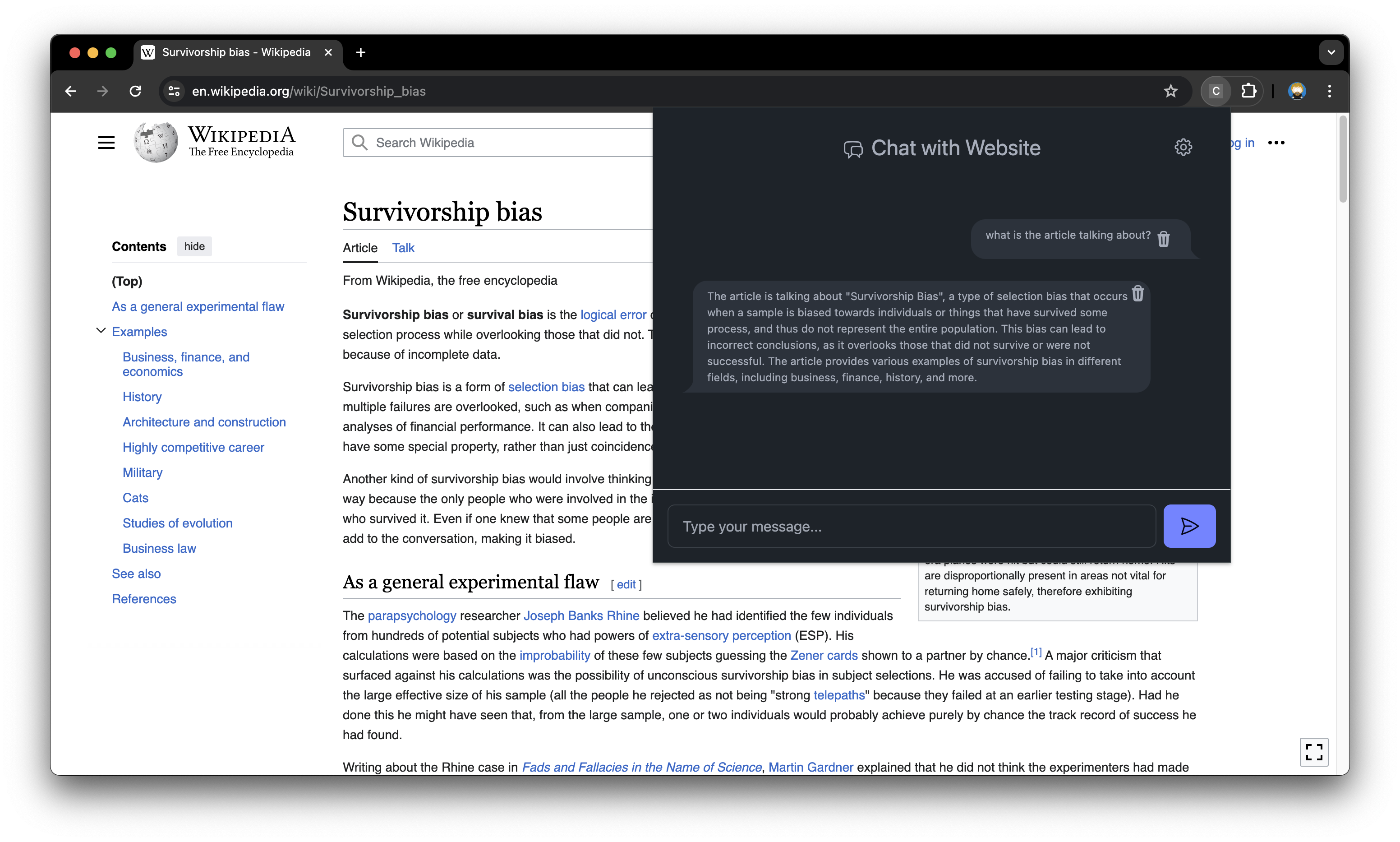 Screenshot of Cosurfer browser extension