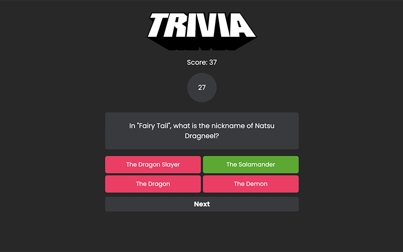 image of trivia quiz