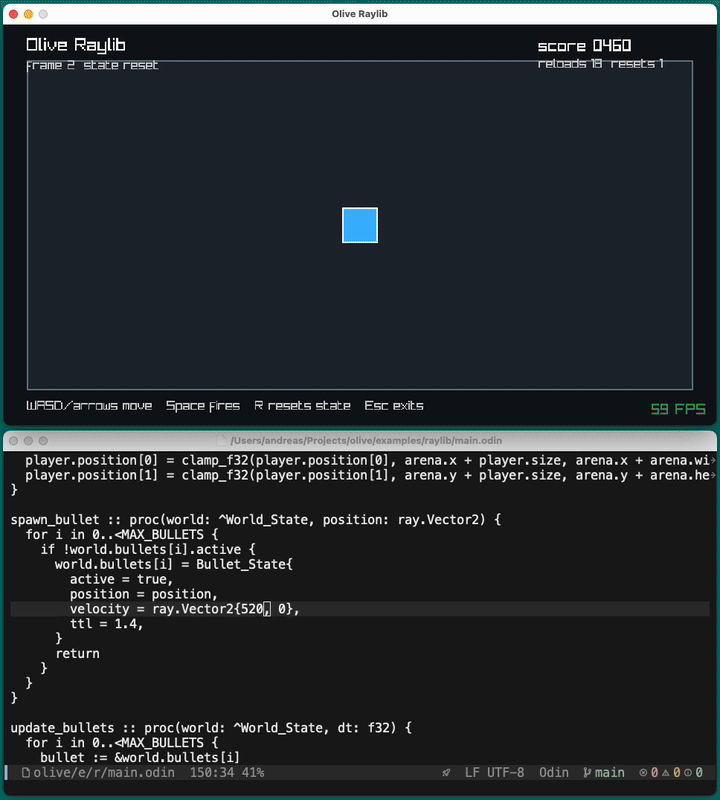 Olive raylib demo
