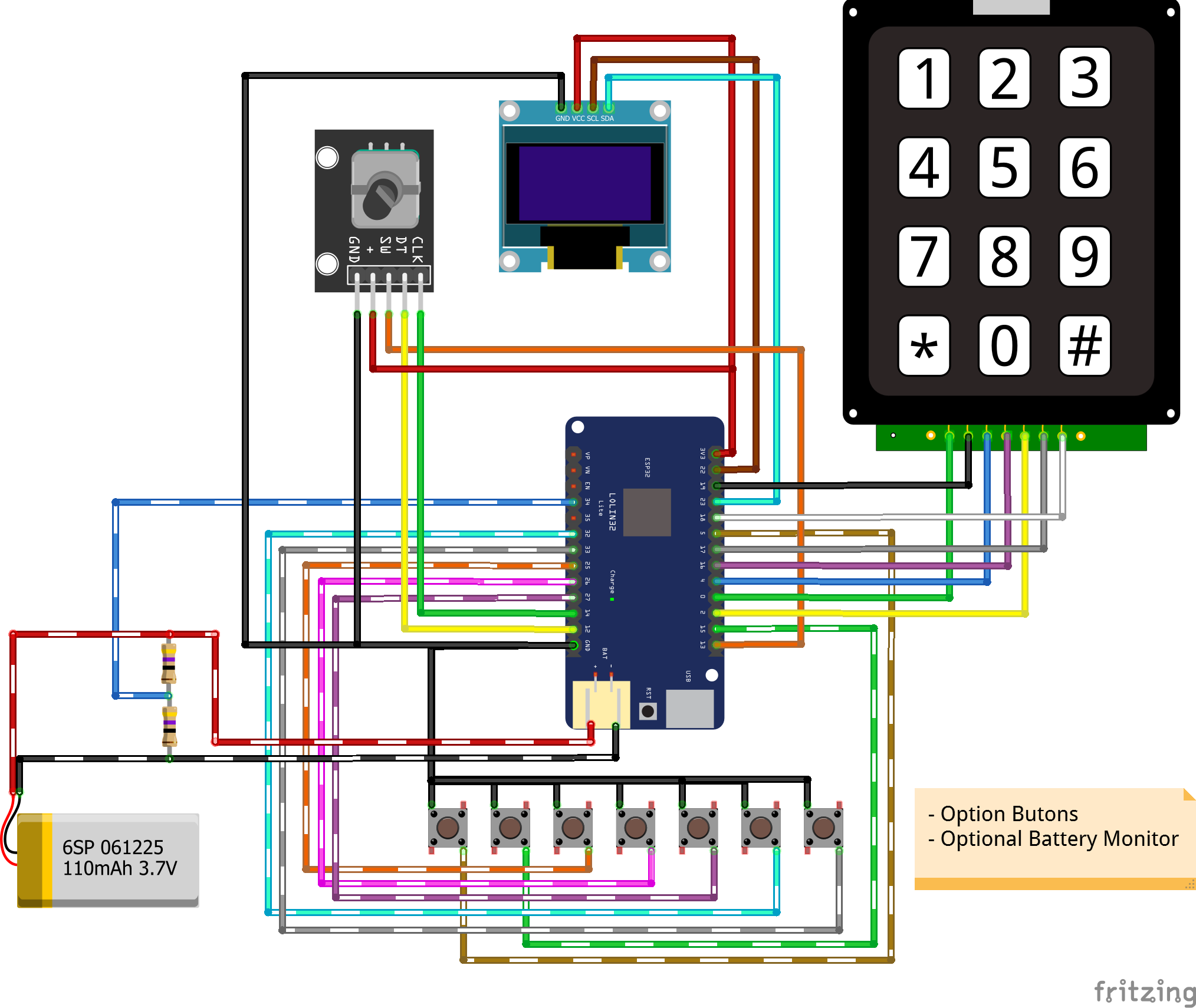 Assembly diagram - Optional Battery Monitor