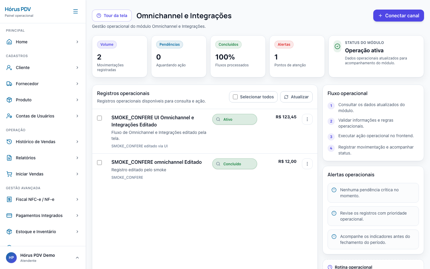 Omnichannel no Hórus PDV
