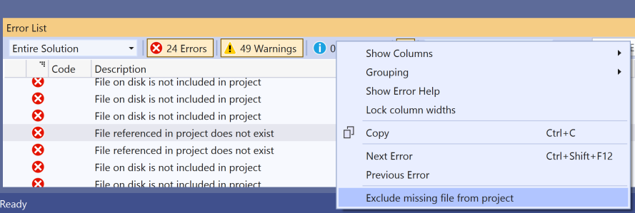 Show Missing Files 2022 - Visual Studio Marketplace