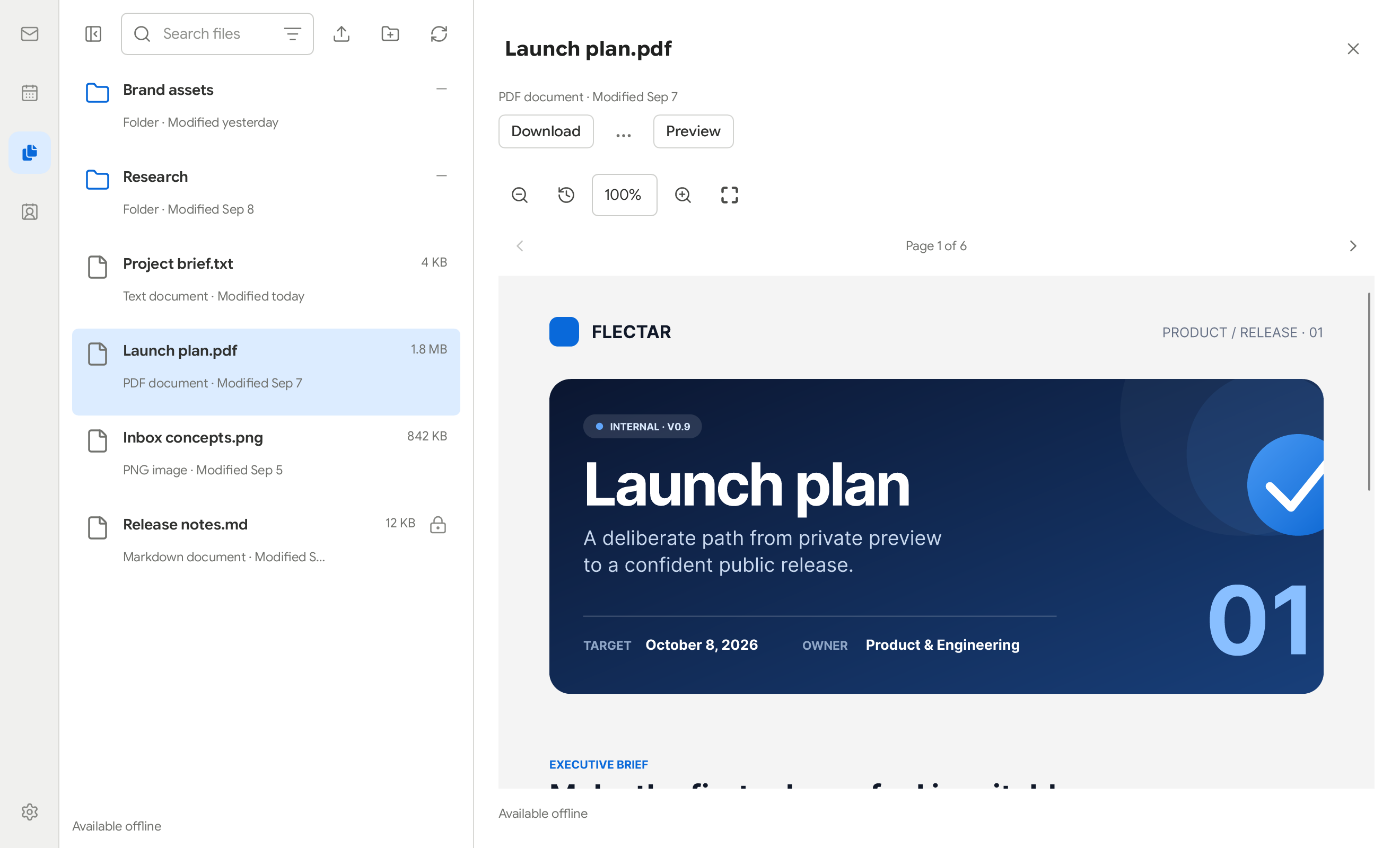 Flectar Mail files