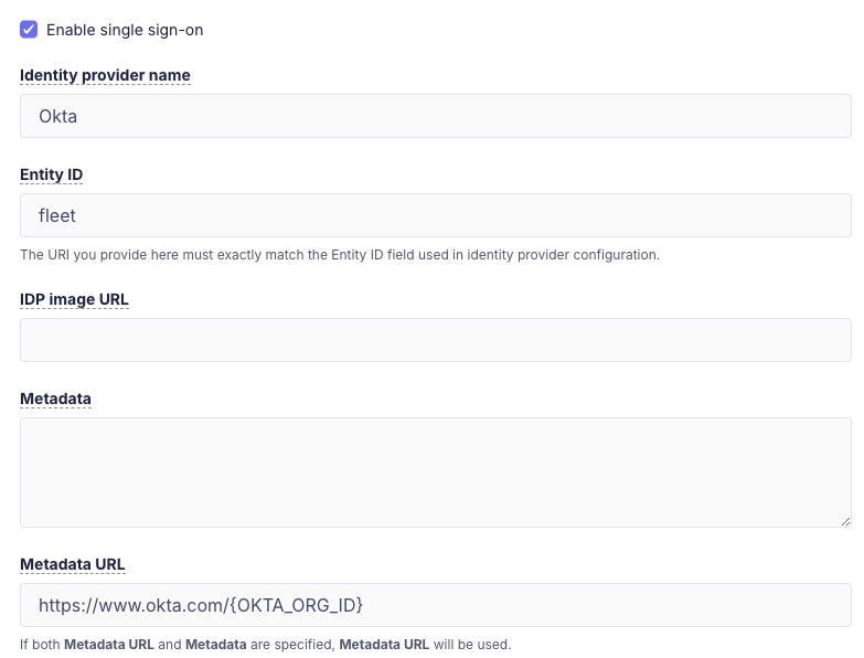 Example SSO Configuration 