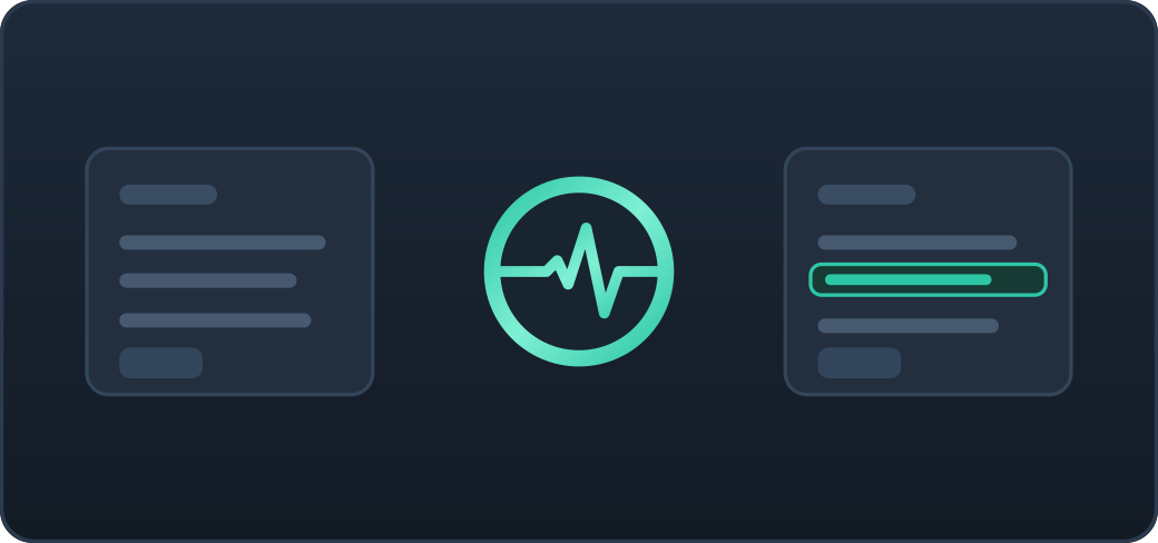 peirad — a manifest card and a harness card flanking a live vitals reading, an integration checked and proven to hold