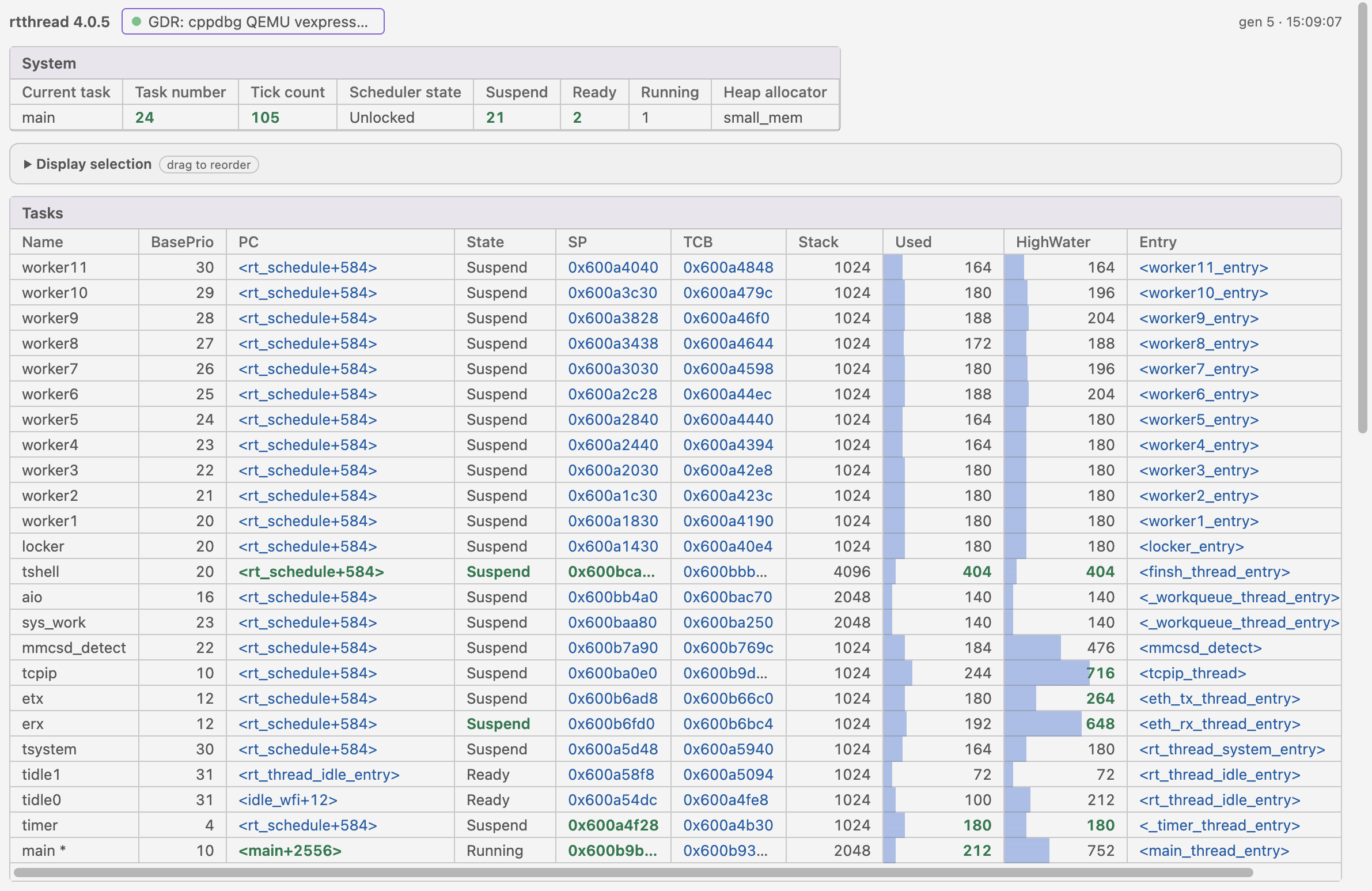 GDR panel screenshot