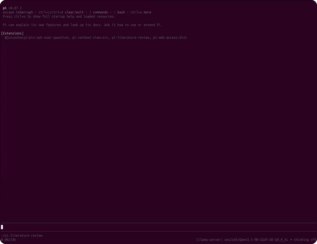 The /lit-search wizard: keyword blocks, query variants, filters, then the search