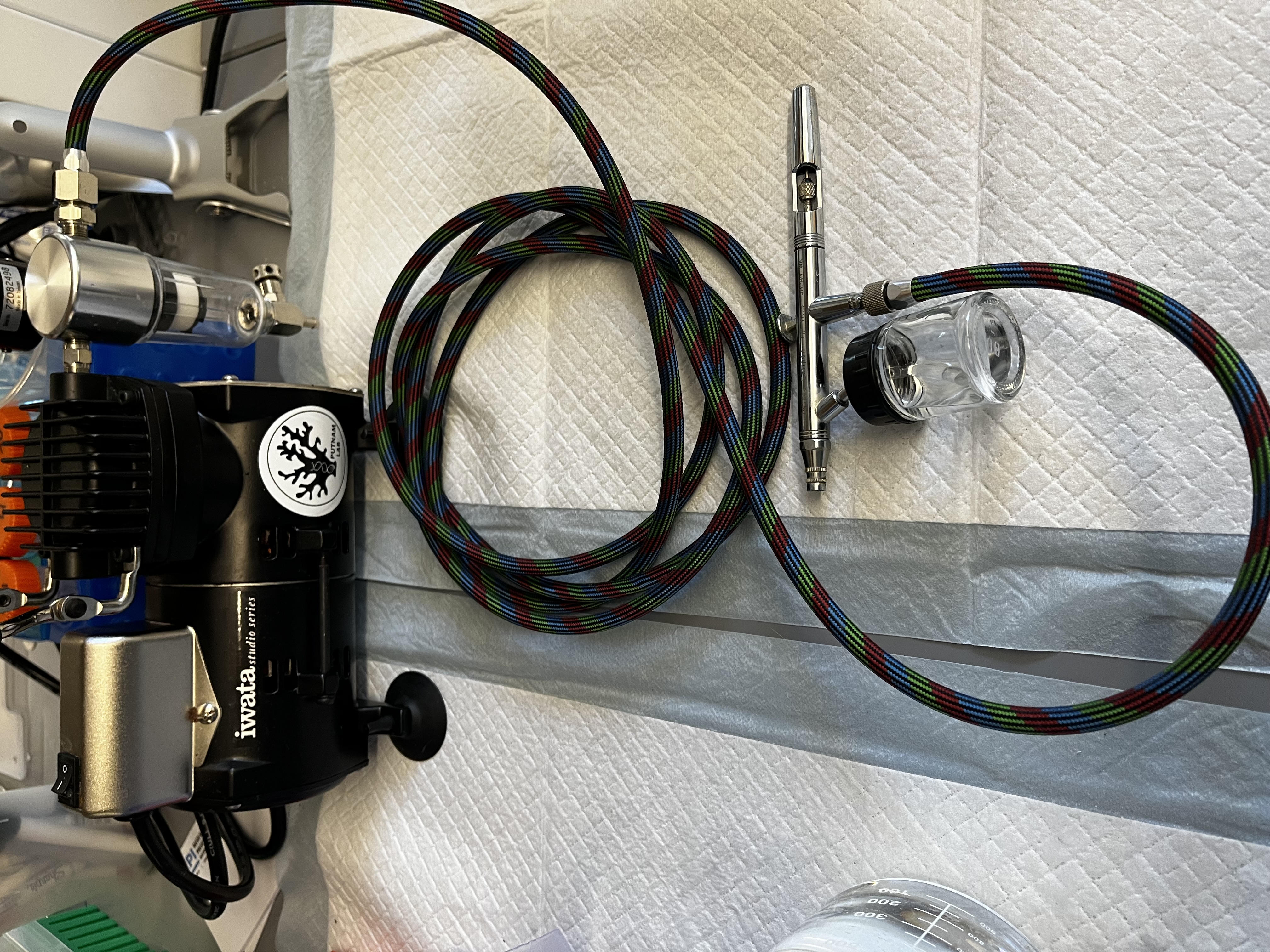 Iwata_airbrush_setup with airbrush