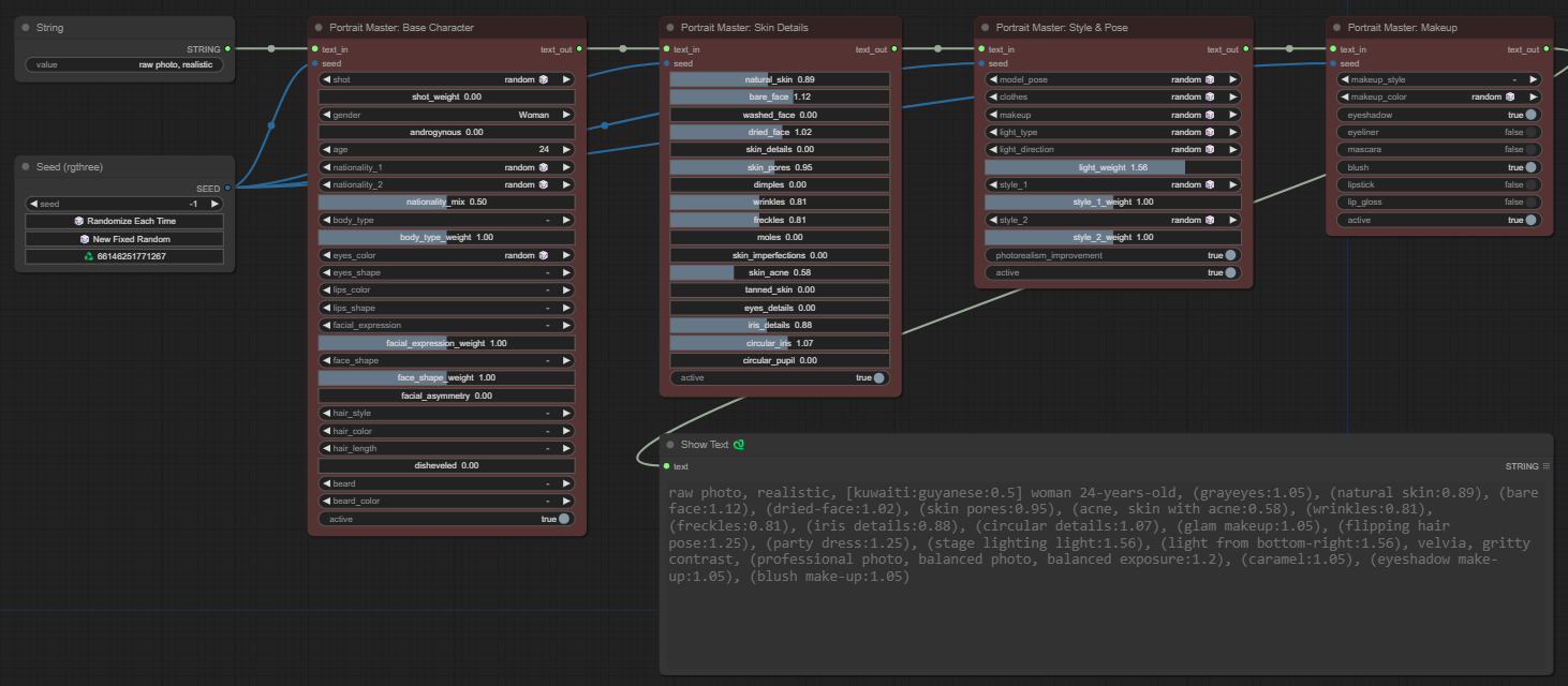 ComfyUI Portrait Master Node