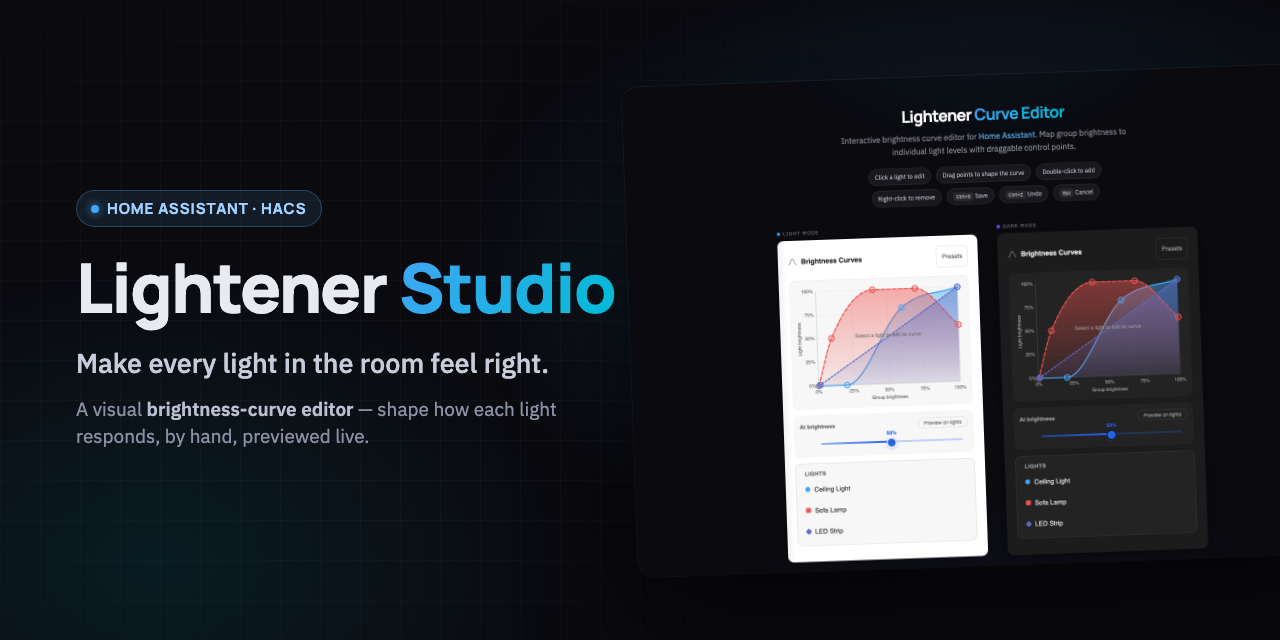 Lightener Studio — a visual brightness-curve editor for Home Assistant