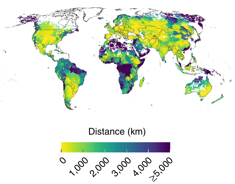 Food production distance