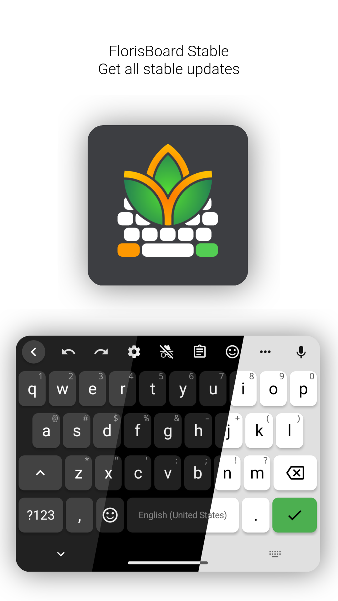 Screenshot 1 of FlorisBoard — opens full size