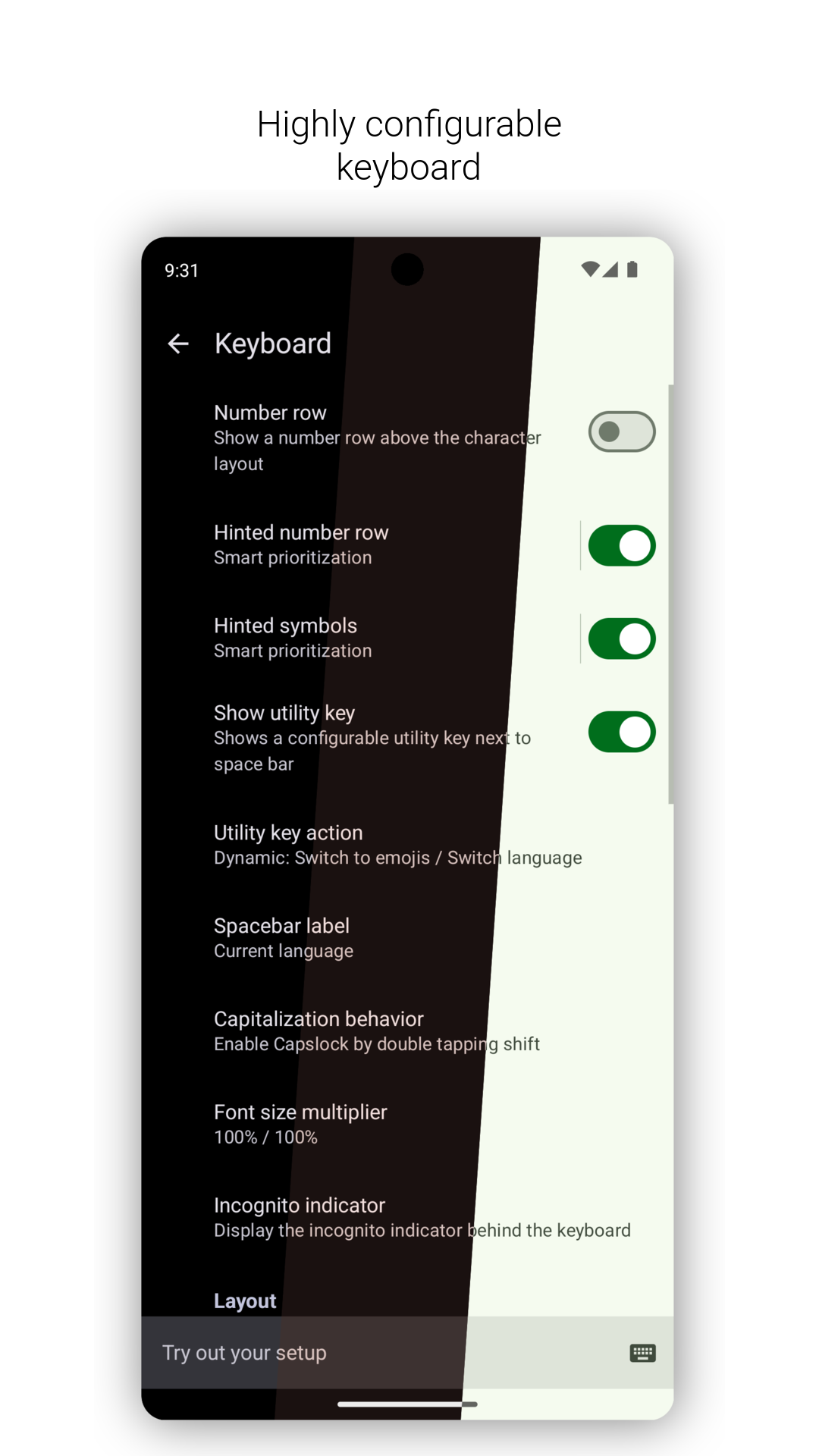 Screenshot 2 of FlorisBoard — opens full size