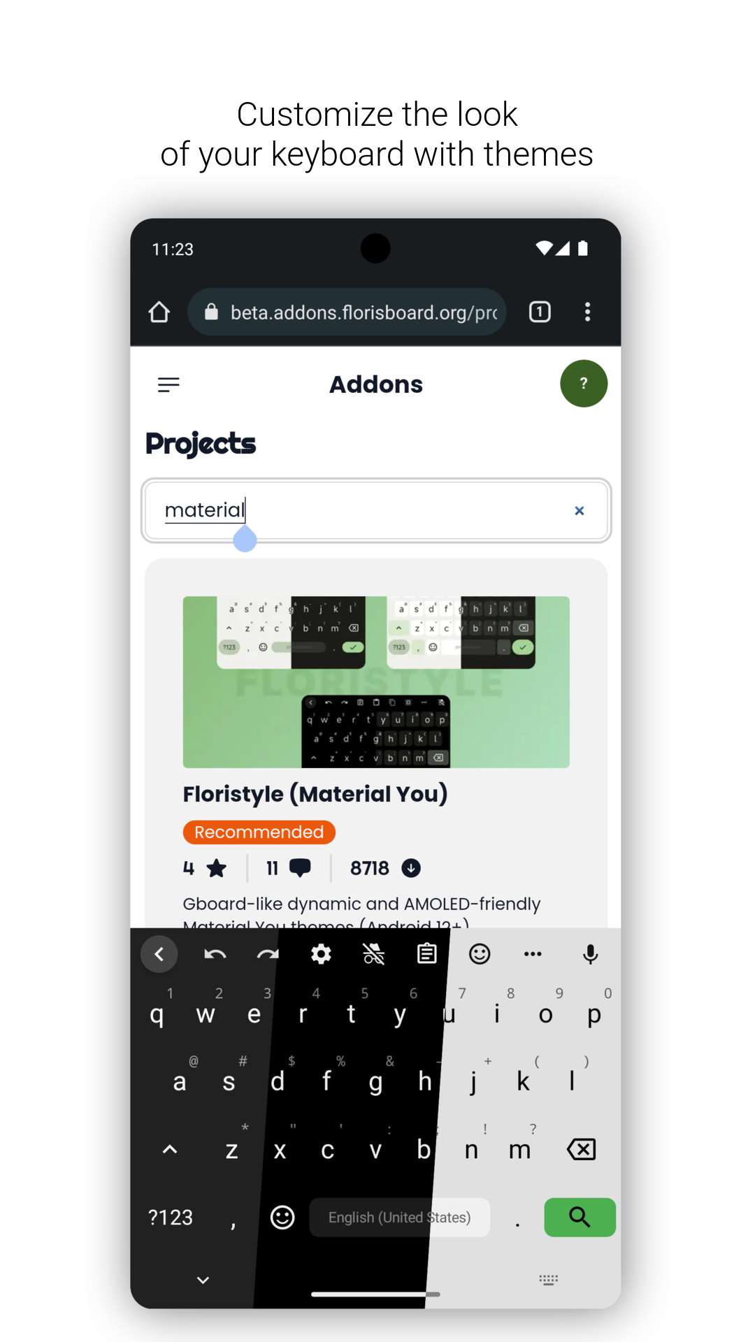 Screenshot 3 of FlorisBoard — opens full size