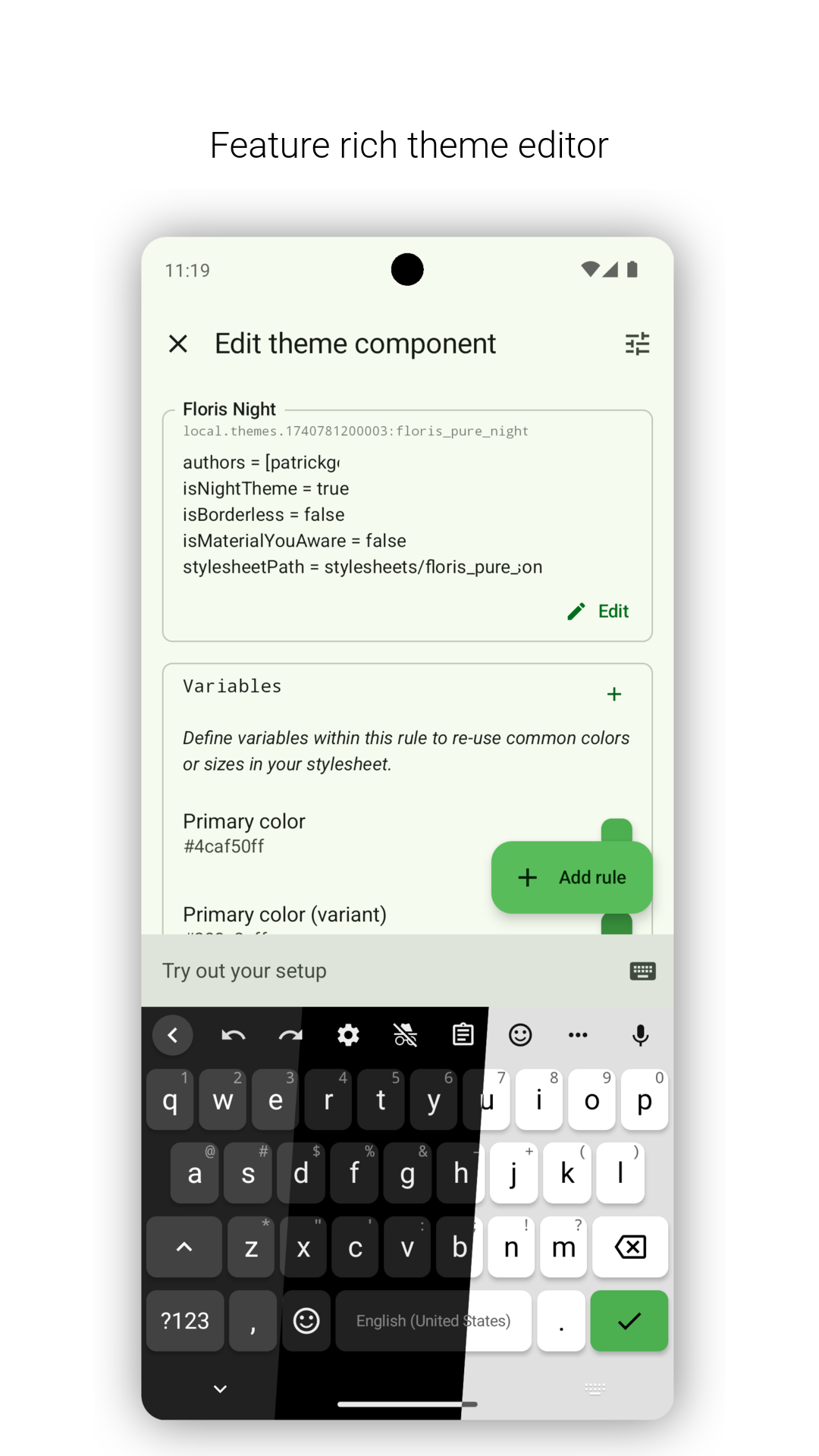 Screenshot 4 of FlorisBoard — opens full size