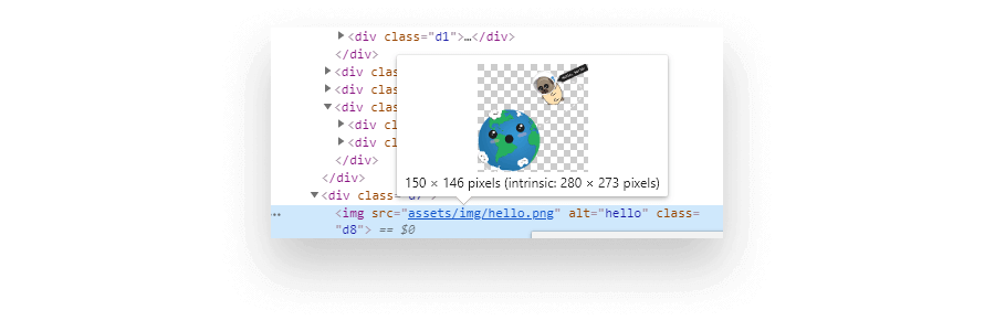 Natural (intrinsic) vs display size of the image shown in DevTools
