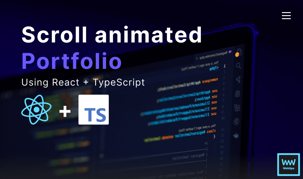 Scroll animated portfolio in React