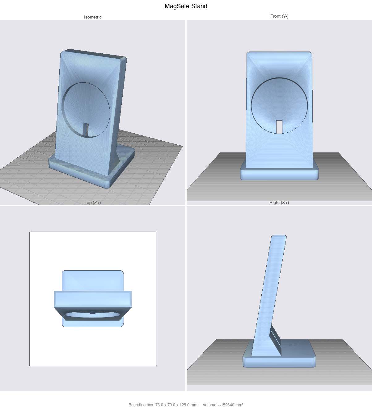 MagSafe stand preview, 4 views
