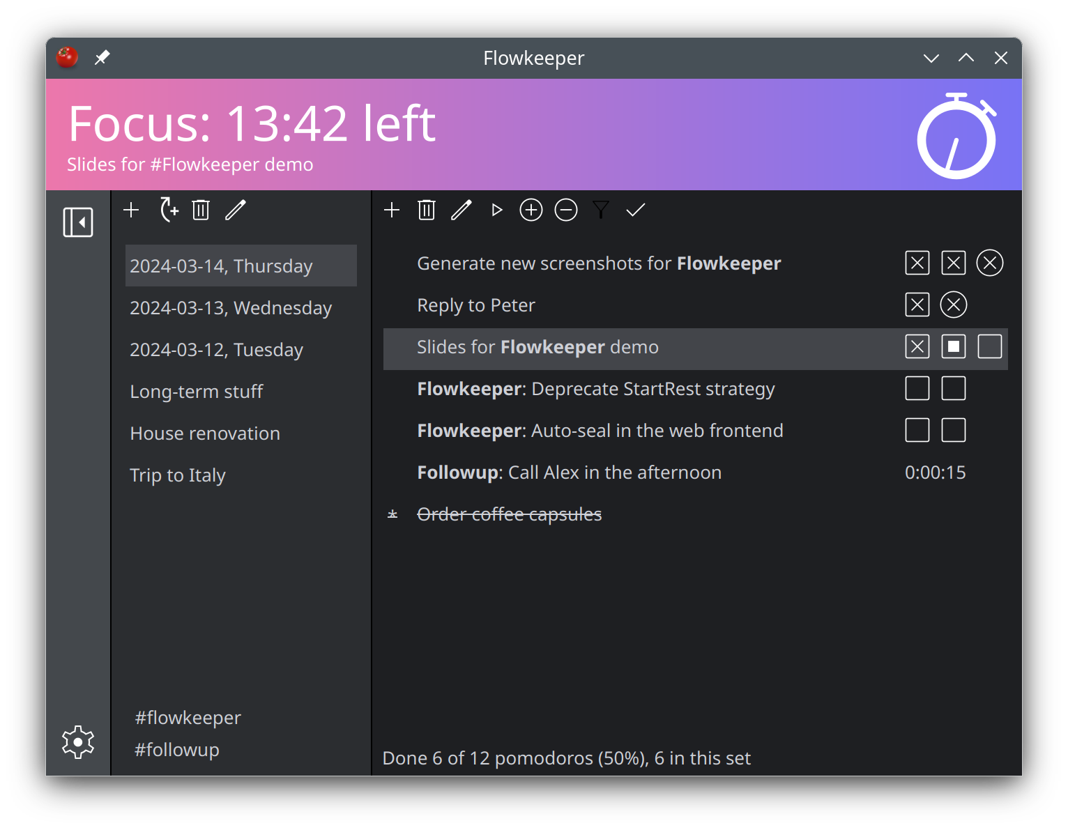 Flowkeeper screenshot