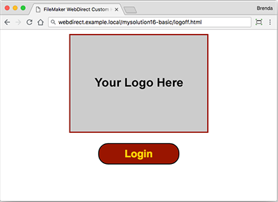 FileMaker WebDirect Basic Login Example Page