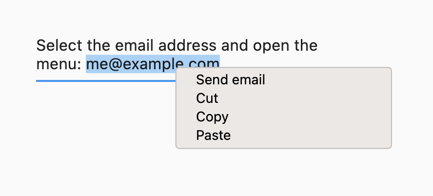 Email example screenshot