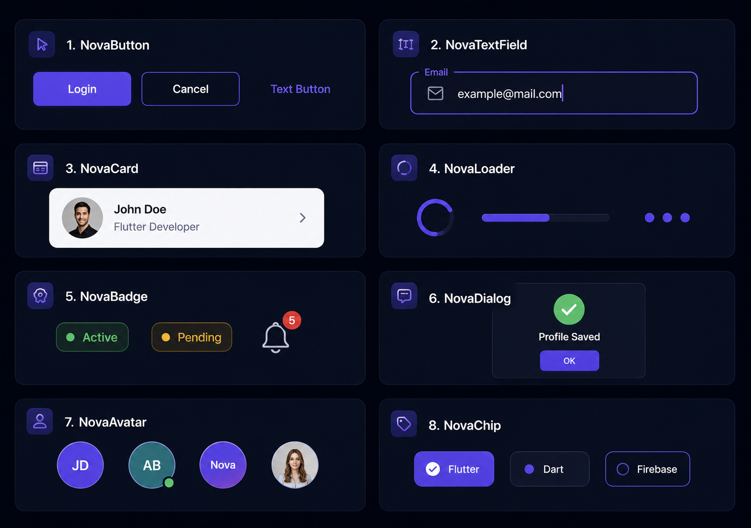 Nova UI Widget Preview