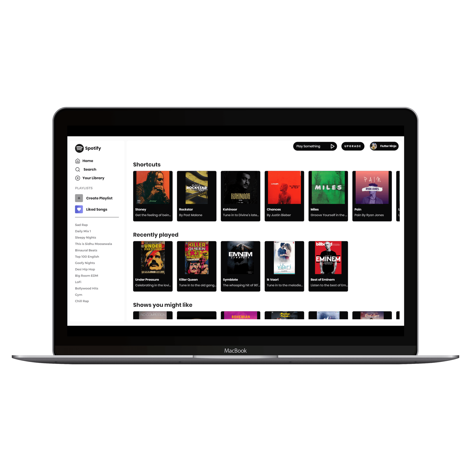 Spotify Web Clone screenshot