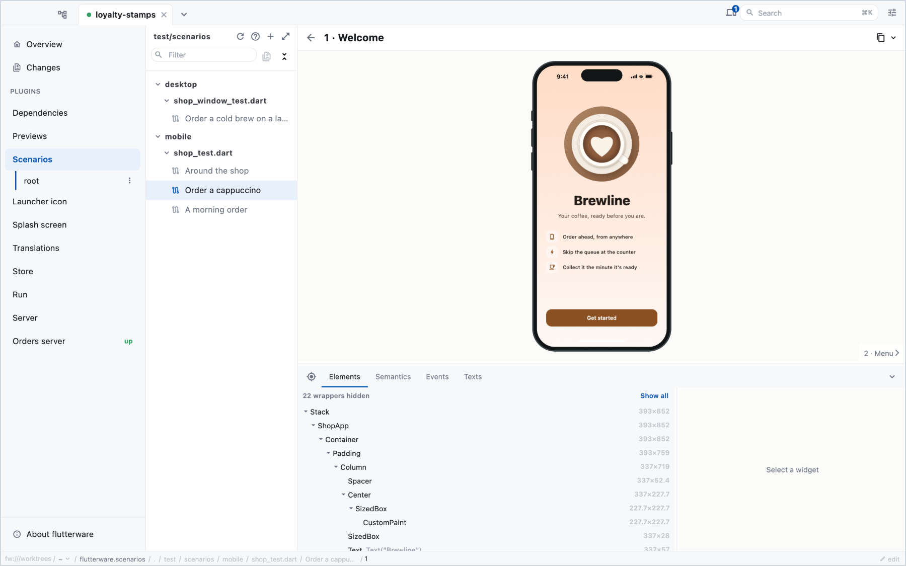 One step of a run: the screen it captured, and the widget tree, semantics,
        texts and events recorded with it