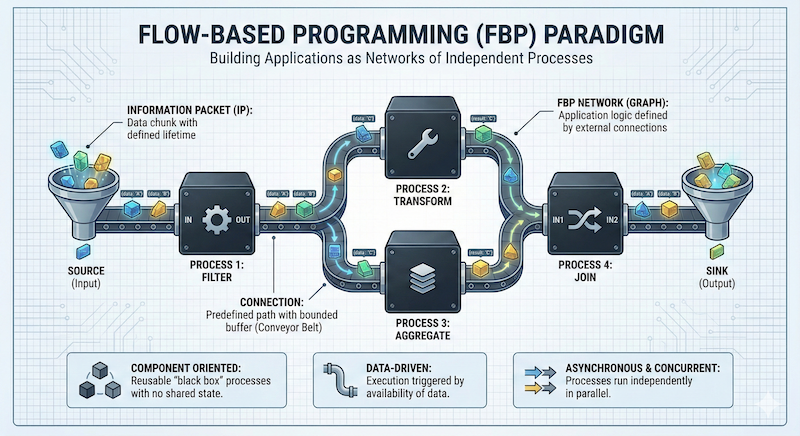 The flow-based programming paradigm