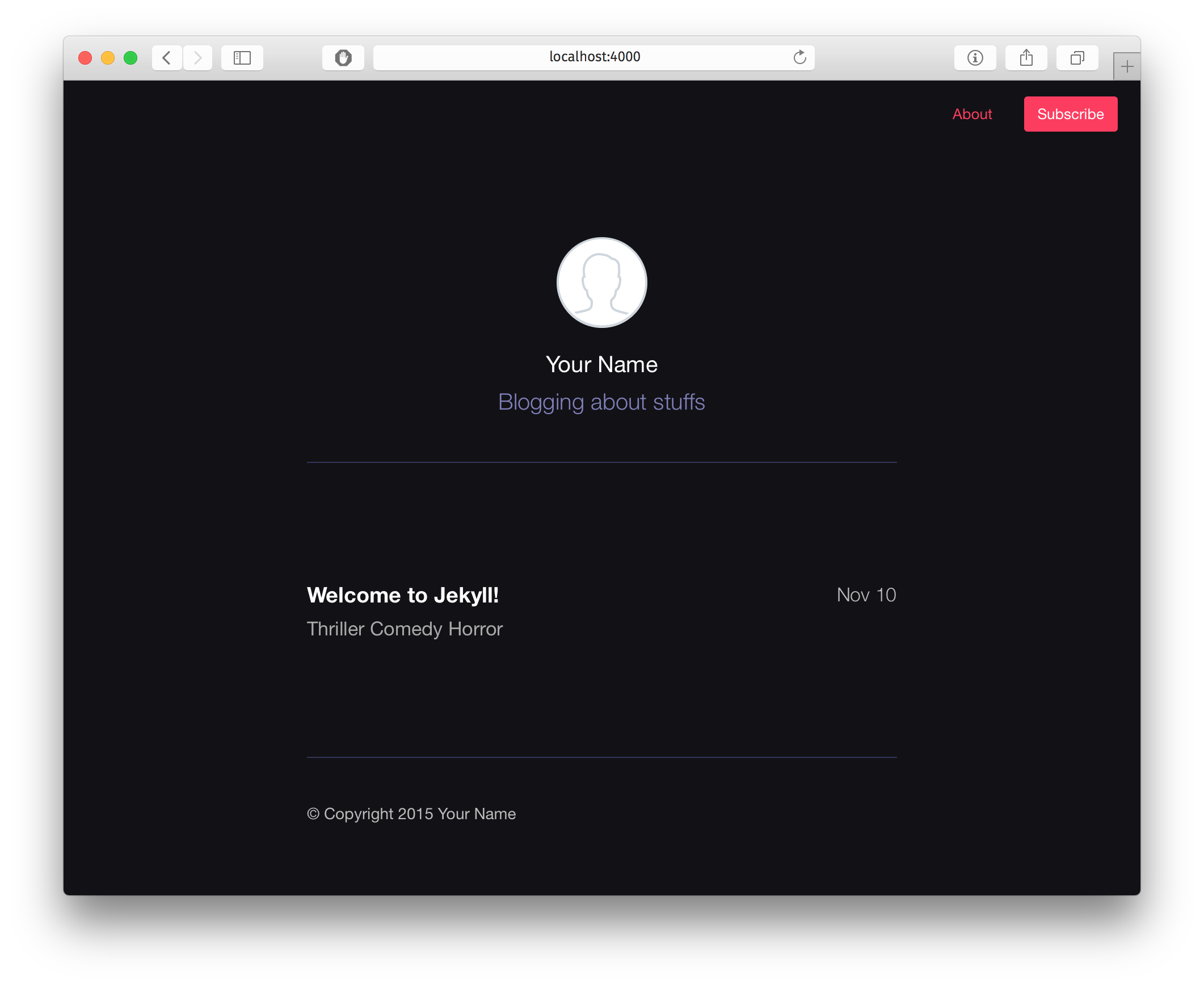 index page