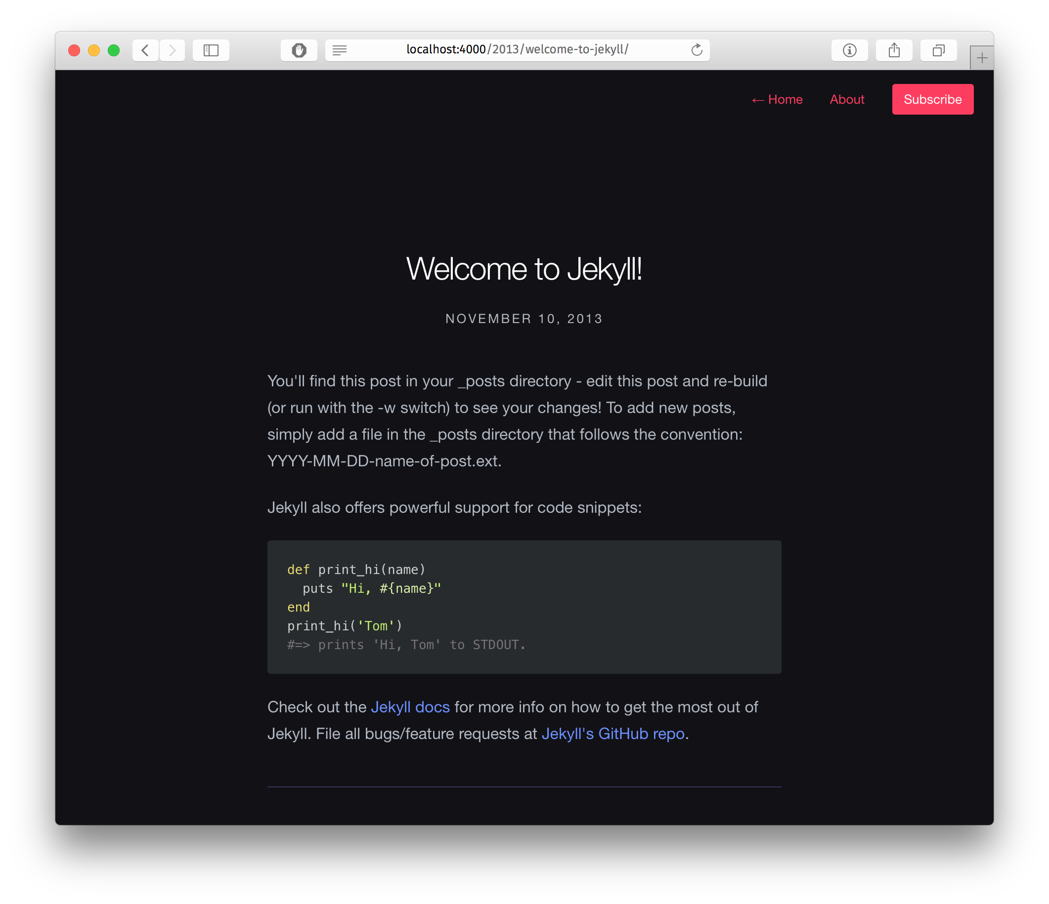 post page