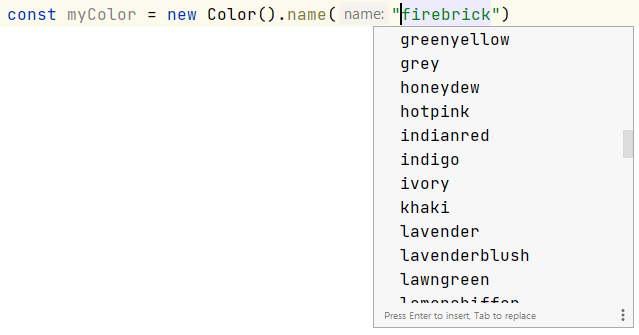 CSS color name suggestion