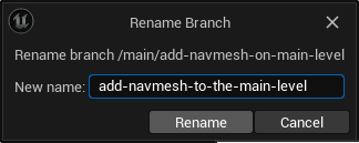 Rename Branch Dialog