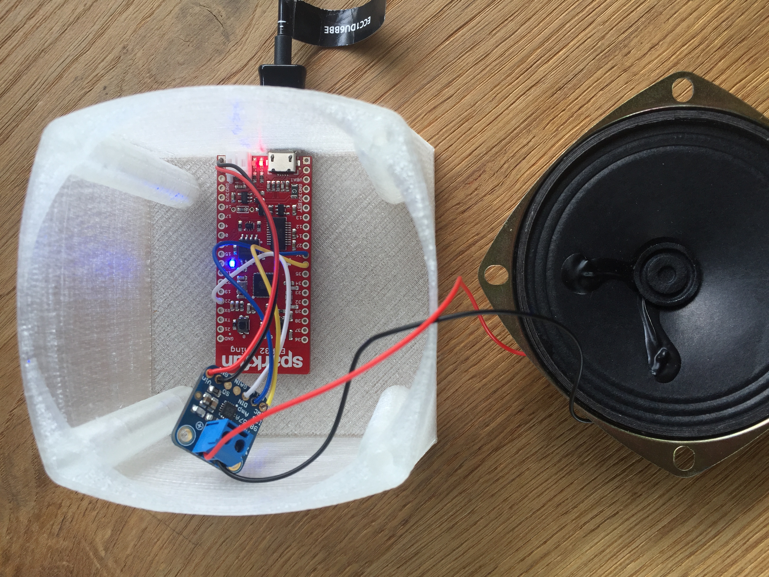 speaker-box with sparkfun thing