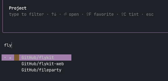 Project picker