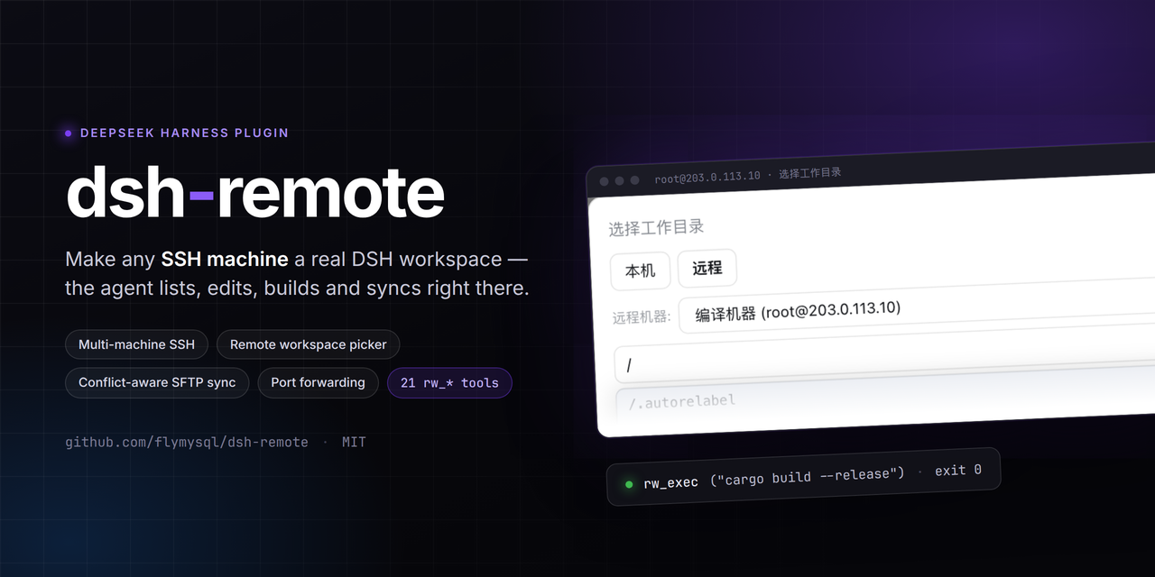 dsh-remote —— 把任意 SSH 机器变成真正的 DSH 工作区