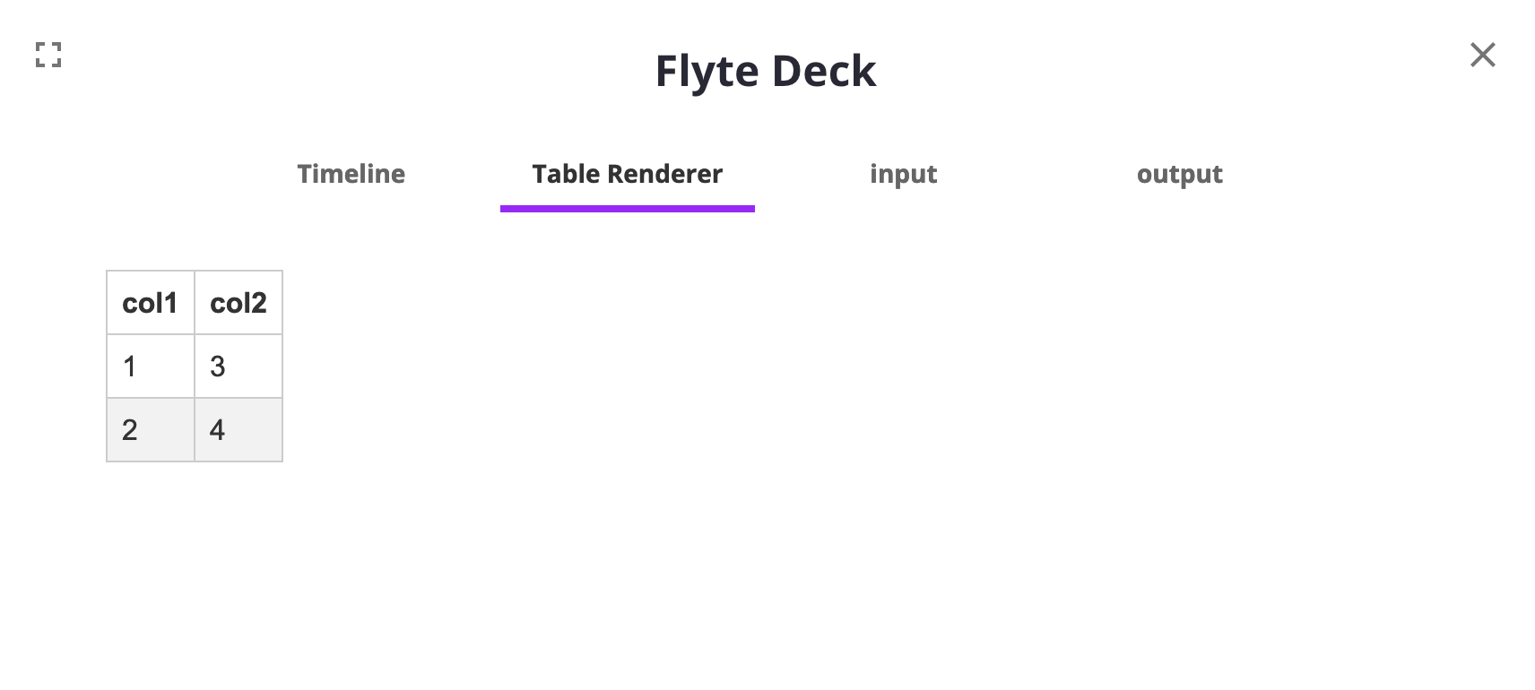 Table renderer