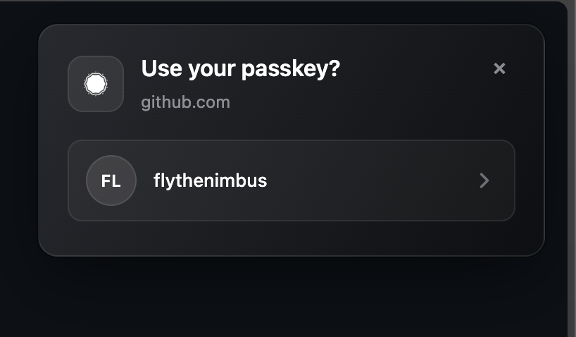 Sign in with a passkey