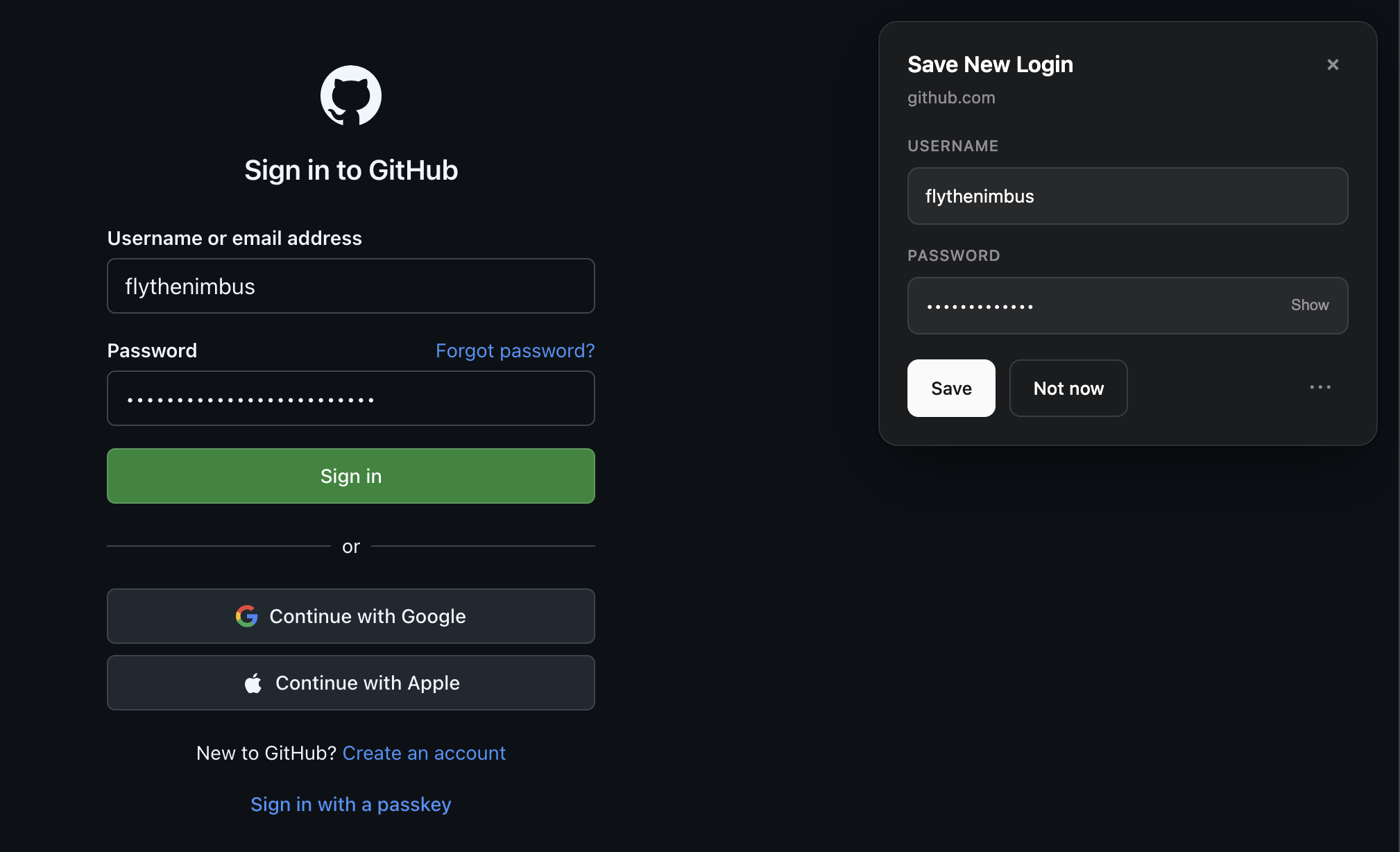 Save a login