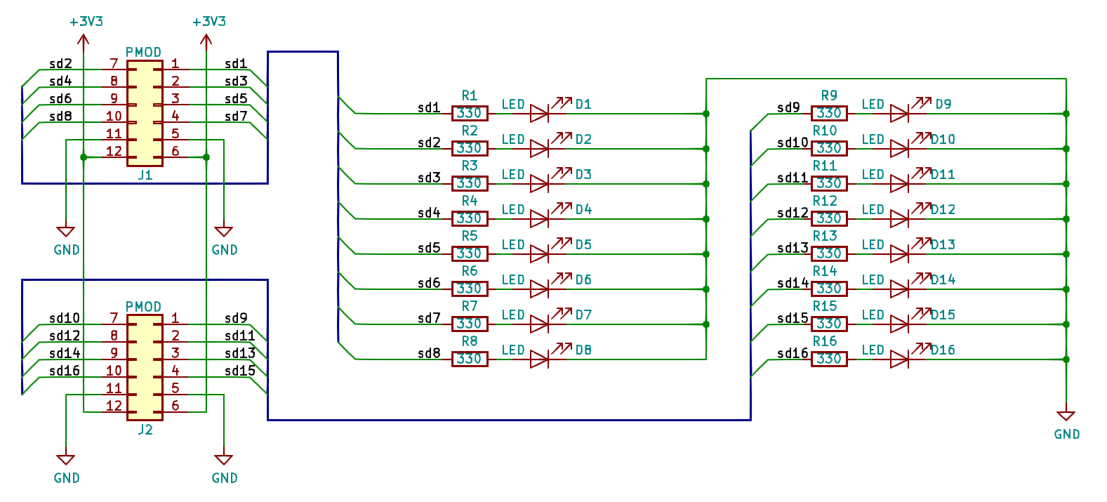 Pmod-16led, from the project README