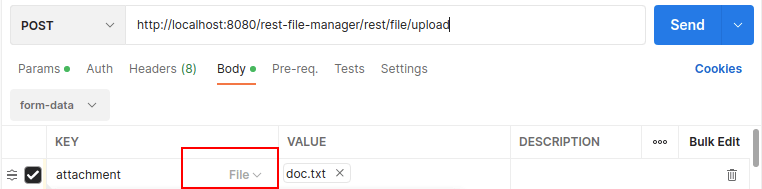 how to upload and download files with rest