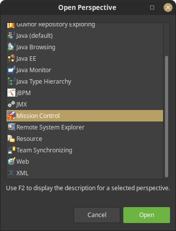 eclipse java mission control